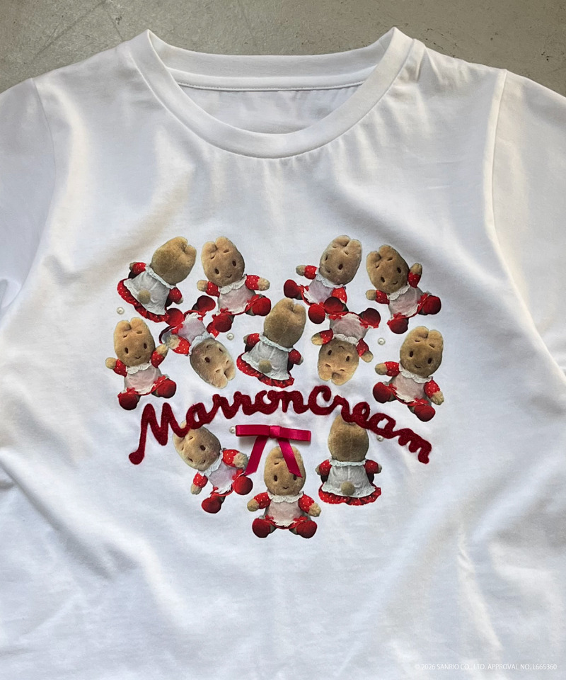 【MARRONCREAM】HEART TEE  詳細画像 オフホワイト 5