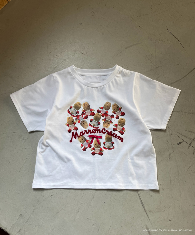 【MARRONCREAM】HEART TEE  詳細画像 オフホワイト 6