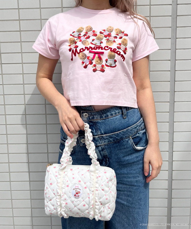 【MARRONCREAM】HEART TEE  詳細画像 ピンク 4