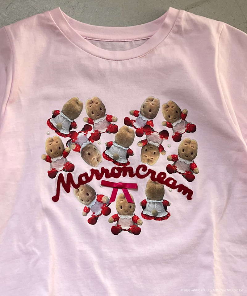 【MARRONCREAM】HEART TEE  詳細画像 ピンク 7