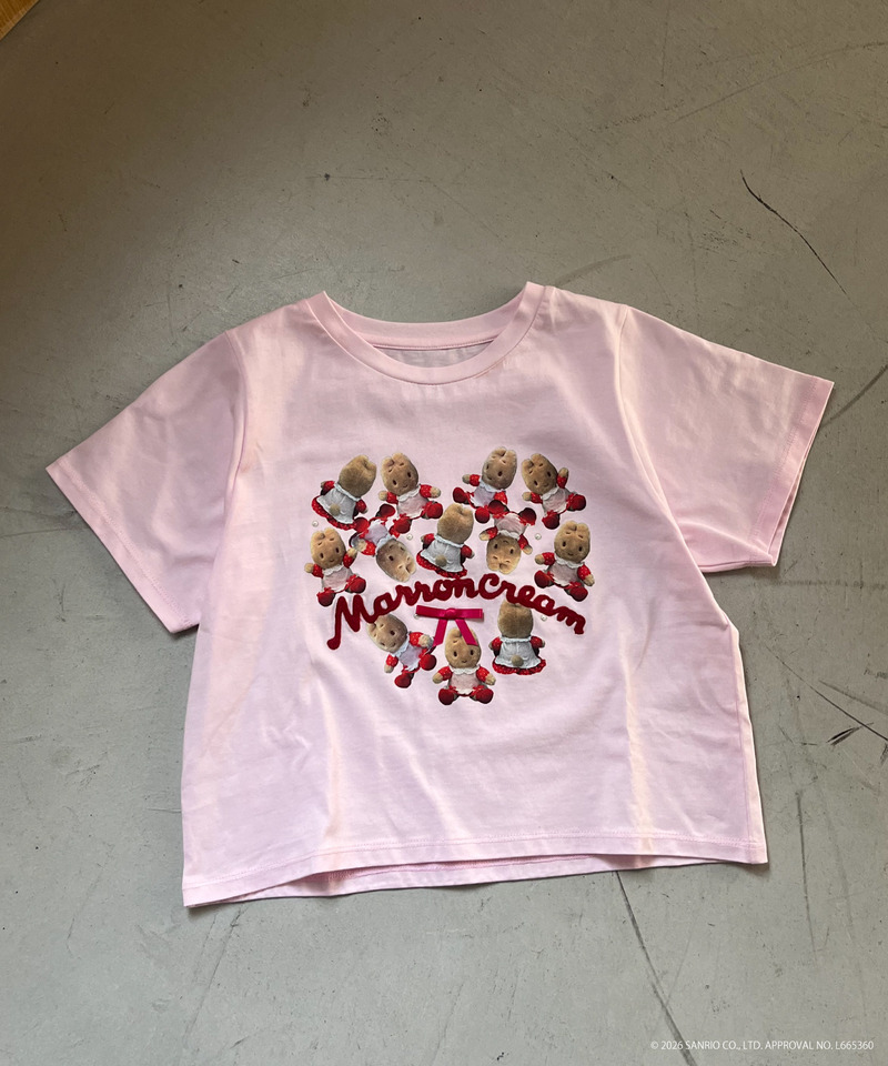 【MARRONCREAM】HEART TEE  詳細画像 ピンク 9