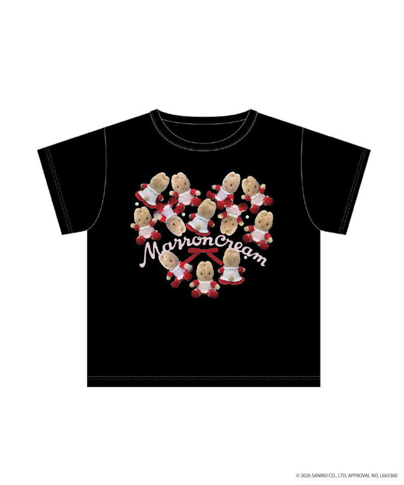 【MARRONCREAM】HEART TEE  詳細画像 ブラック 12