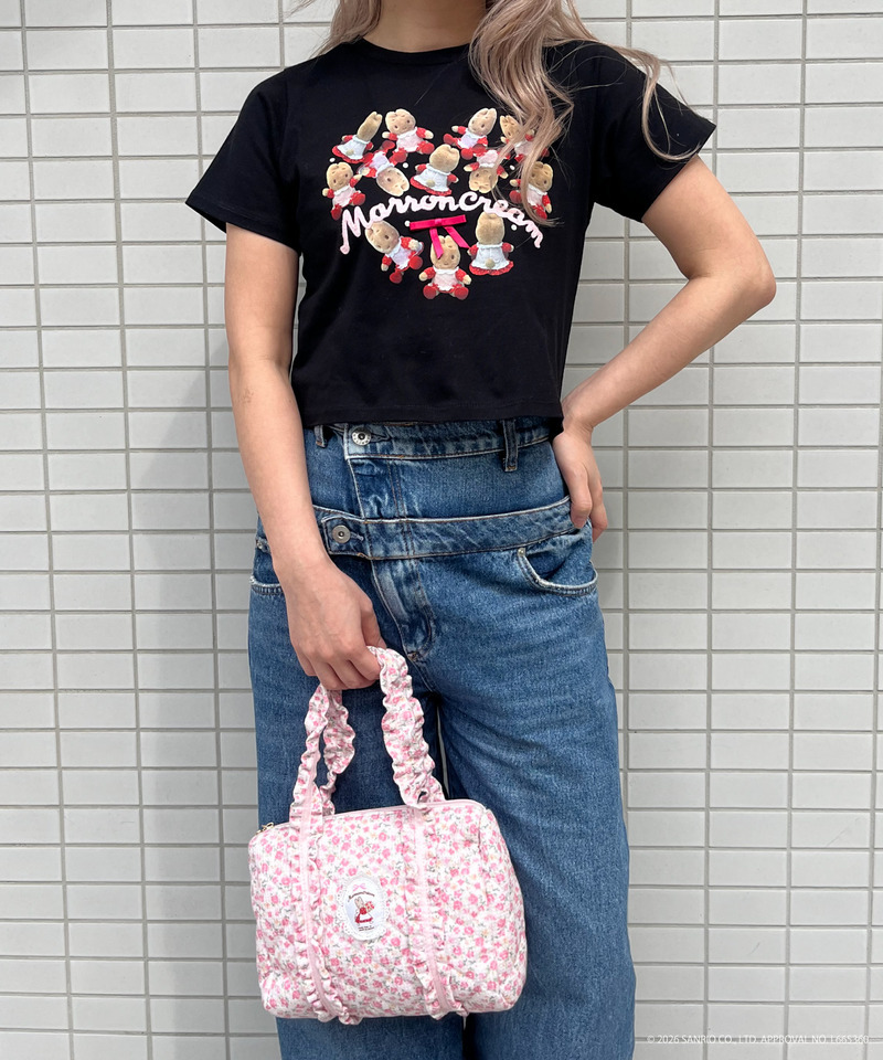 【MARRONCREAM】HEART TEE  詳細画像 ブラック 2