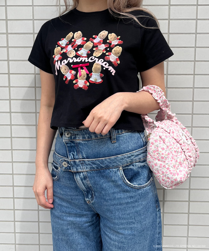 【MARRONCREAM】HEART TEE  詳細画像 ブラック 4