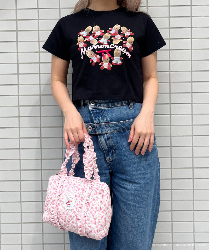 【MARRONCREAM】HEART TEE  詳細画像 ブラック 5