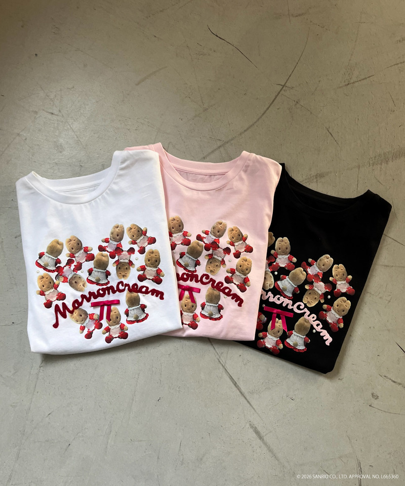 【MARRONCREAM】HEART TEE  詳細画像 ブラック 8