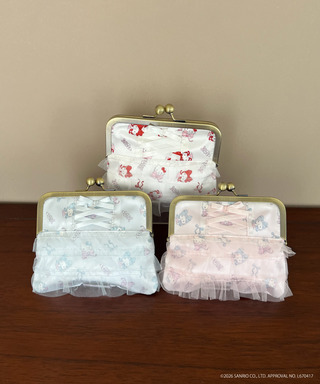 Balletcore【HELLO KITTY】LACEUP  POUCH