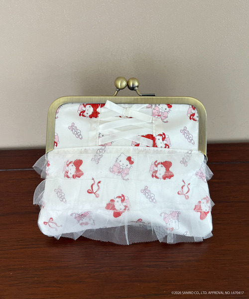 Balletcore【HELLO KITTY】LACEUP  POUCH