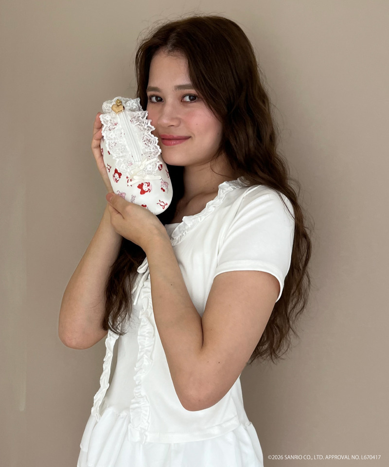 Balletcore【HELLO KITTY】SHOES  POUCH 詳細画像 オフホワイト 3