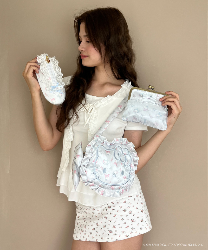 Balletcore【HELLO KITTY】SHOES  POUCH 詳細画像 ブルー 3