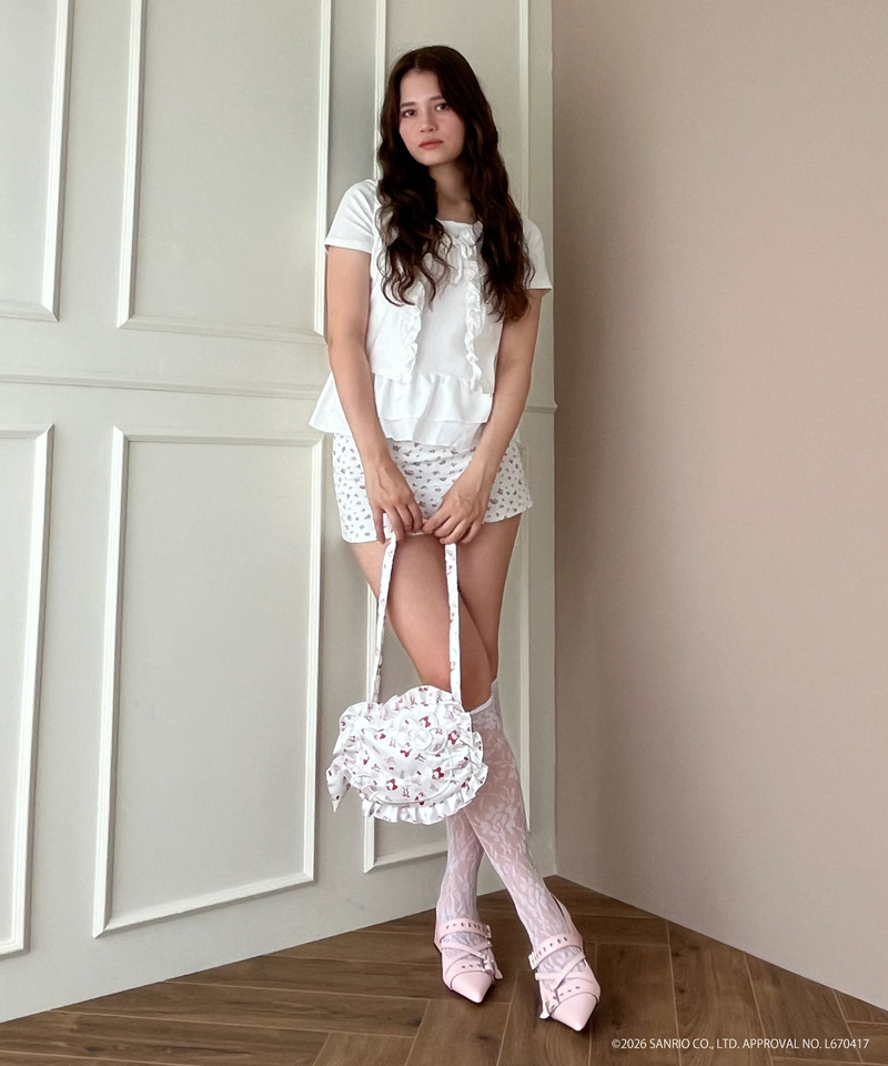 Balletcore【HELLO KITTY】FACE DESIGN TOTE BAG 詳細画像 オフホワイト 5