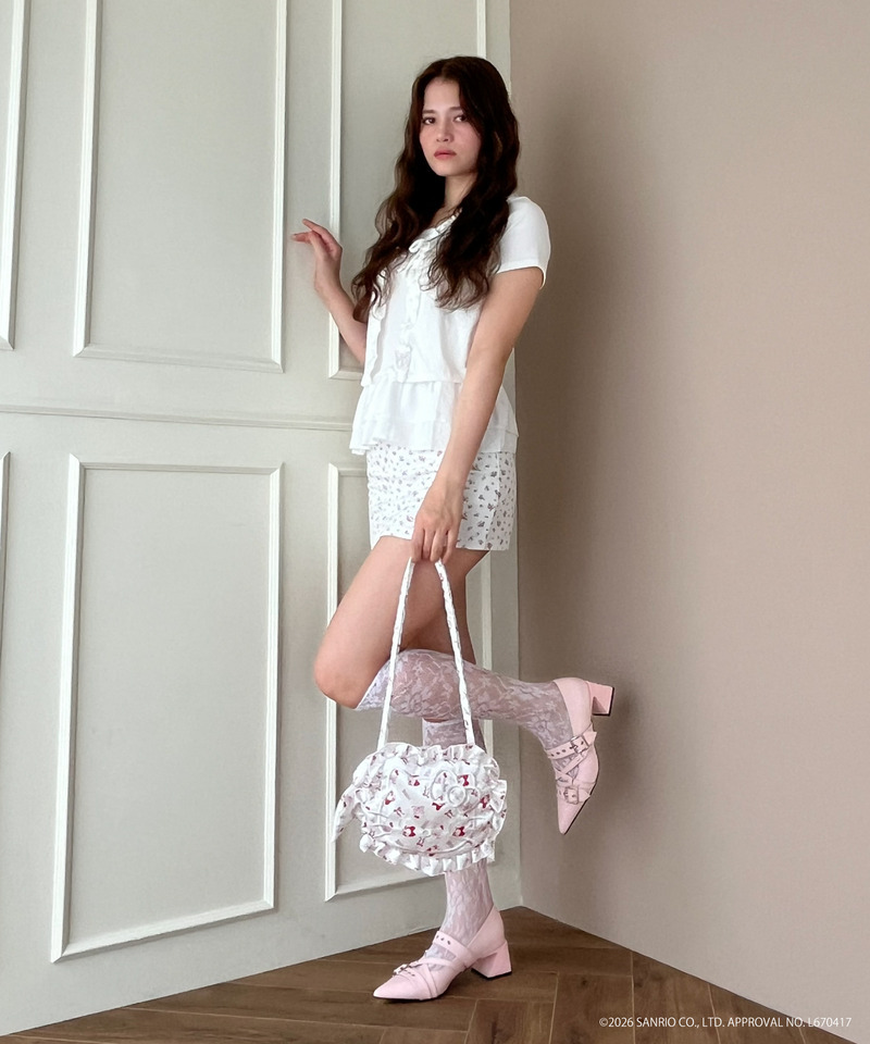 Balletcore【HELLO KITTY】FACE DESIGN TOTE BAG 詳細画像 オフホワイト 6