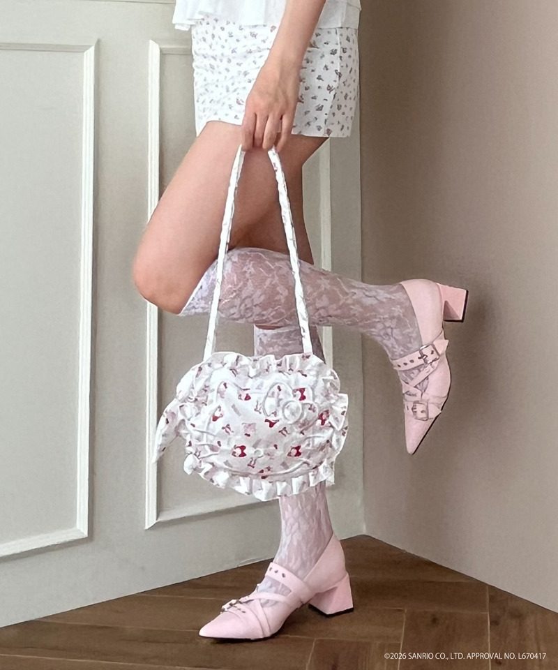 Balletcore【HELLO KITTY】FACE DESIGN TOTE BAG 詳細画像 オフホワイト 7