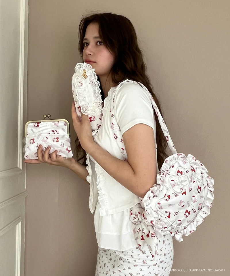 Balletcore【HELLO KITTY】FACE DESIGN TOTE BAG 詳細画像 オフホワイト 8