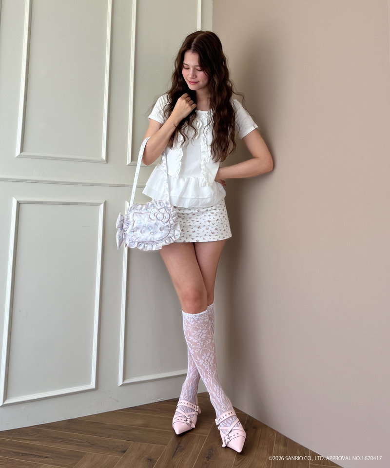 Balletcore【HELLO KITTY】FACE DESIGN TOTE BAG 詳細画像 ピンク 12