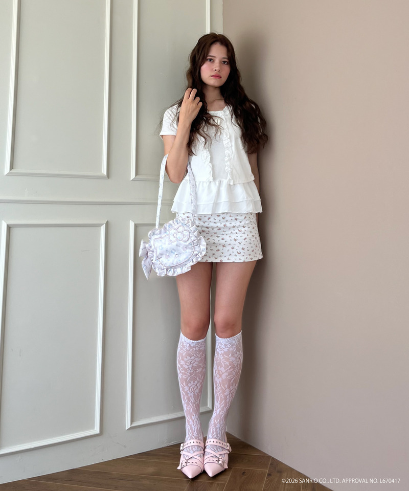 Balletcore【HELLO KITTY】FACE DESIGN TOTE BAG 詳細画像 ピンク 13