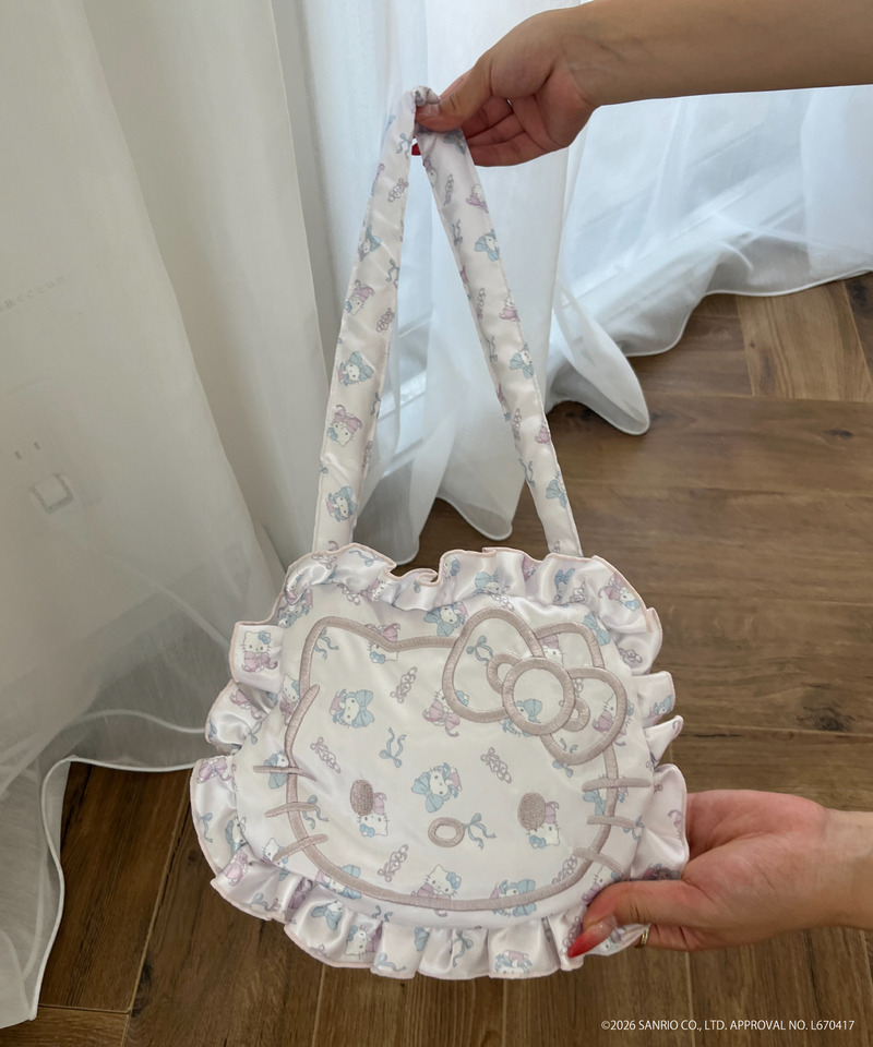 Balletcore【HELLO KITTY】FACE DESIGN TOTE BAG 詳細画像 ピンク 21