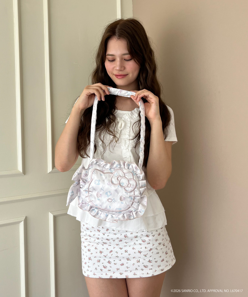 Balletcore【HELLO KITTY】FACE DESIGN TOTE BAG 詳細画像 ピンク 8