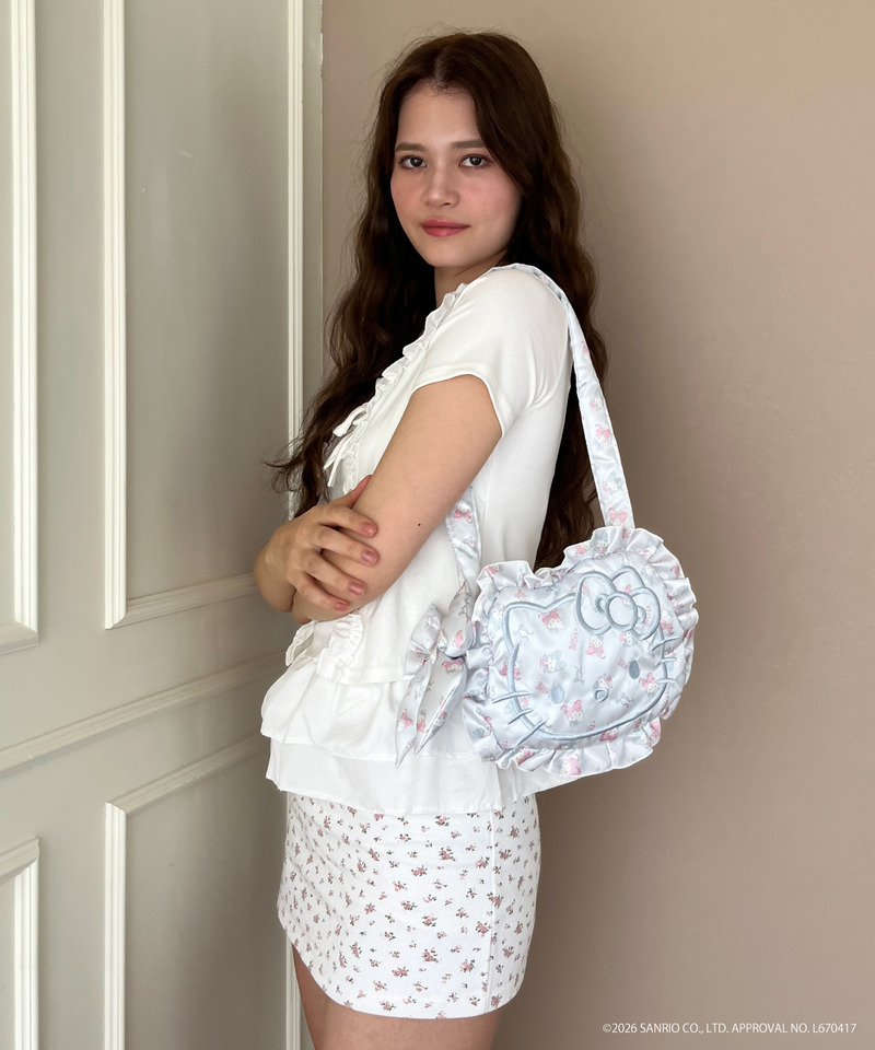Balletcore【HELLO KITTY】FACE DESIGN TOTE BAG 詳細画像 ブルー 5