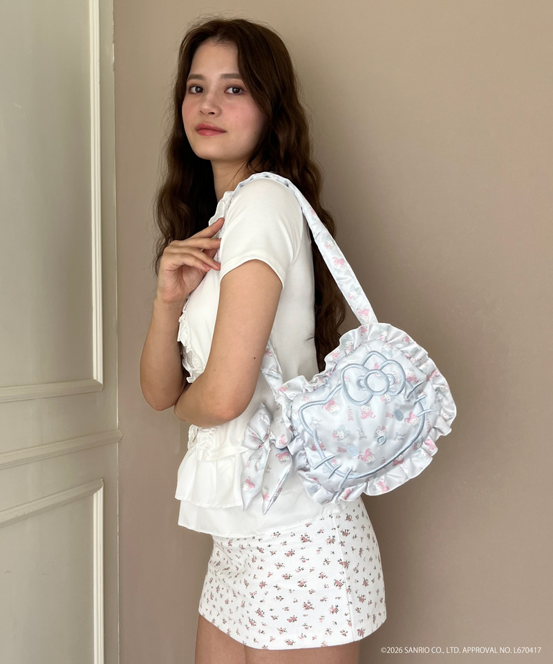 Balletcore【HELLO KITTY】FACE DESIGN TOTE BAG 詳細画像 ブルー 8