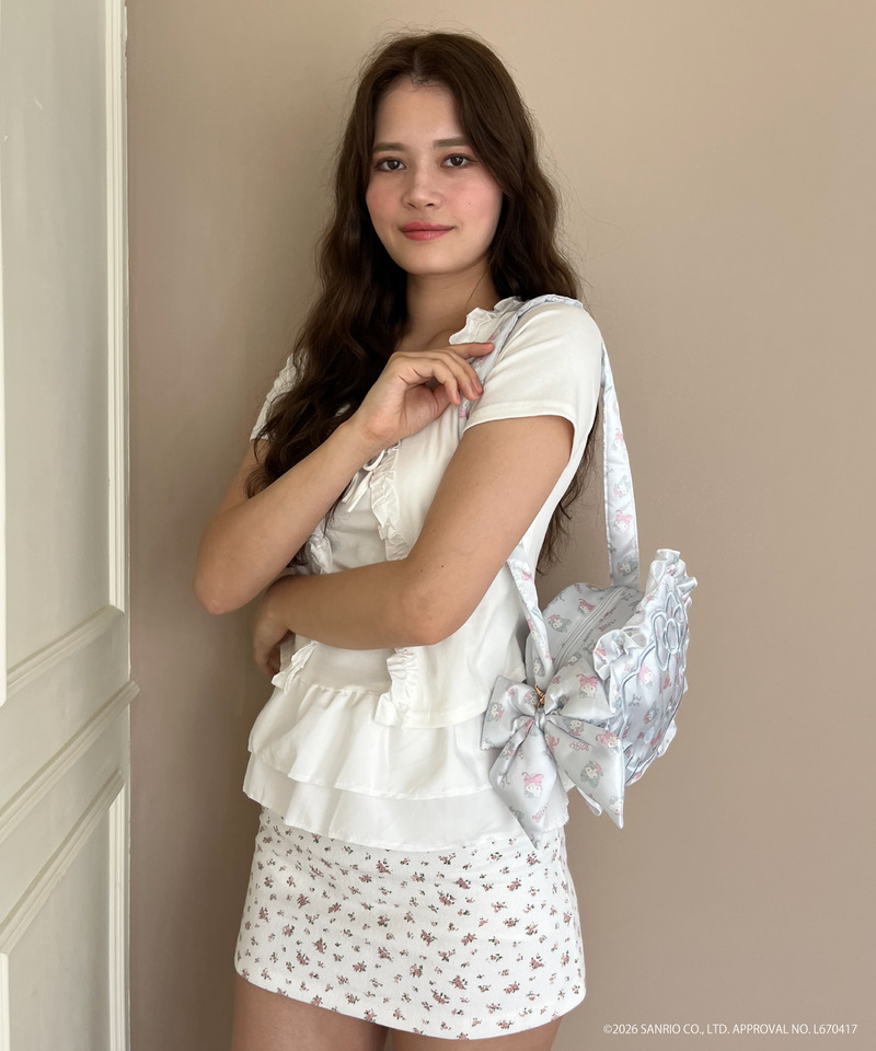 Balletcore【HELLO KITTY】FACE DESIGN TOTE BAG 詳細画像 ブルー 9