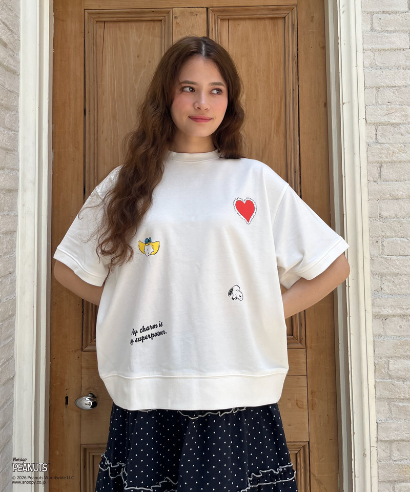 【PEANUT】アップリケTシャツ 詳細画像 オフホワイト 10