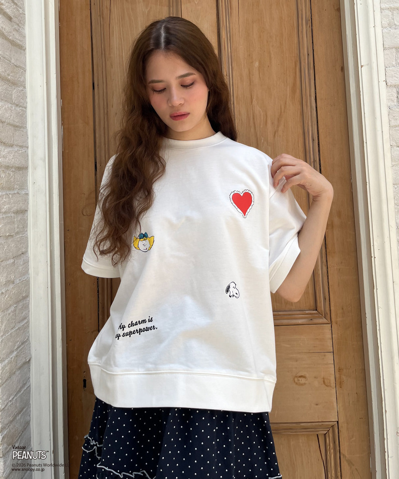 【PEANUT】アップリケTシャツ 詳細画像 オフホワイト 11