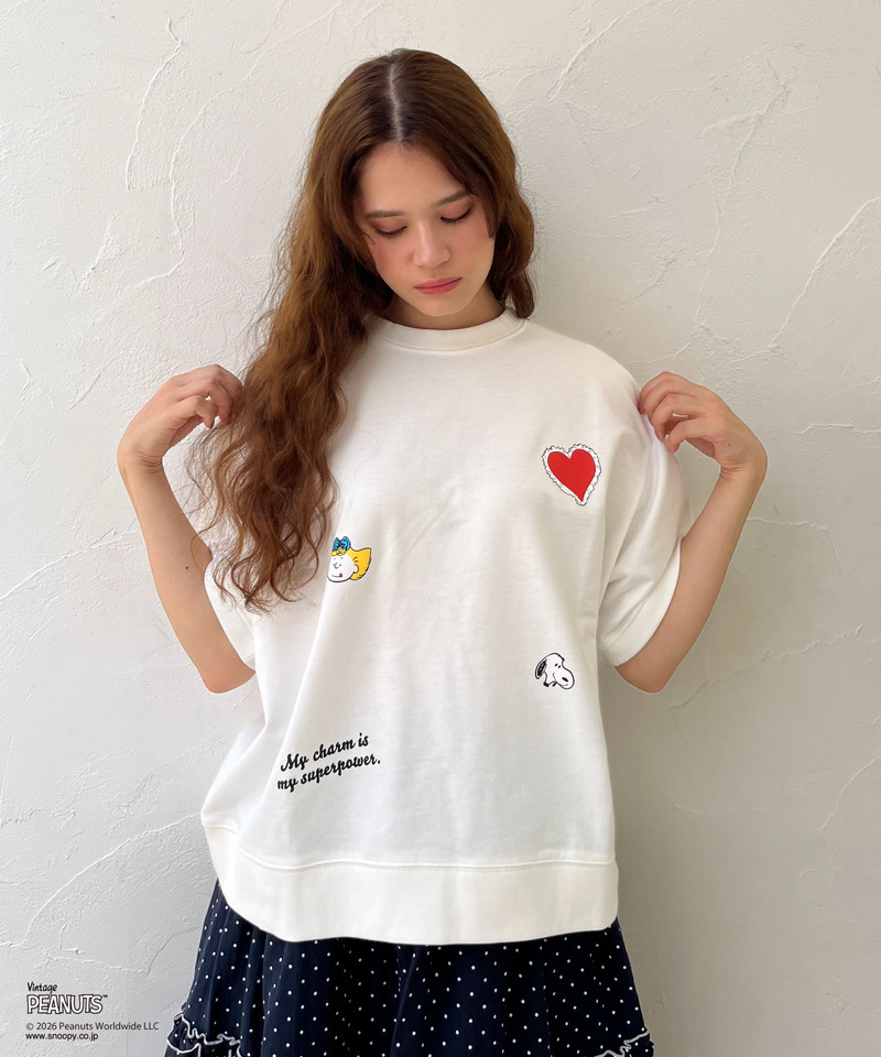 【PEANUT】アップリケTシャツ 詳細画像 オフホワイト 2
