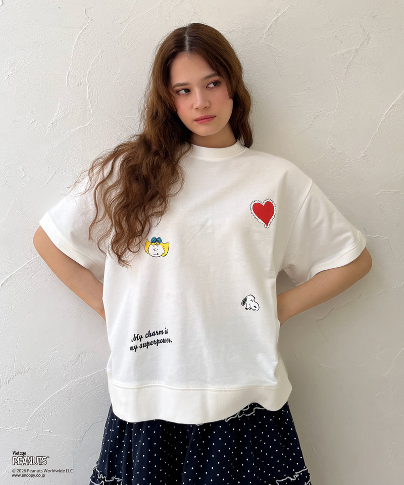 【PEANUT】アップリケTシャツ 詳細画像 オフホワイト 6