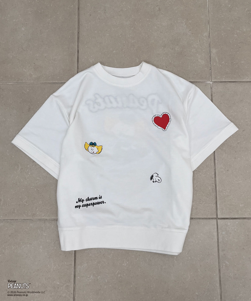 【PEANUT】アップリケTシャツ 詳細画像 オフホワイト 8