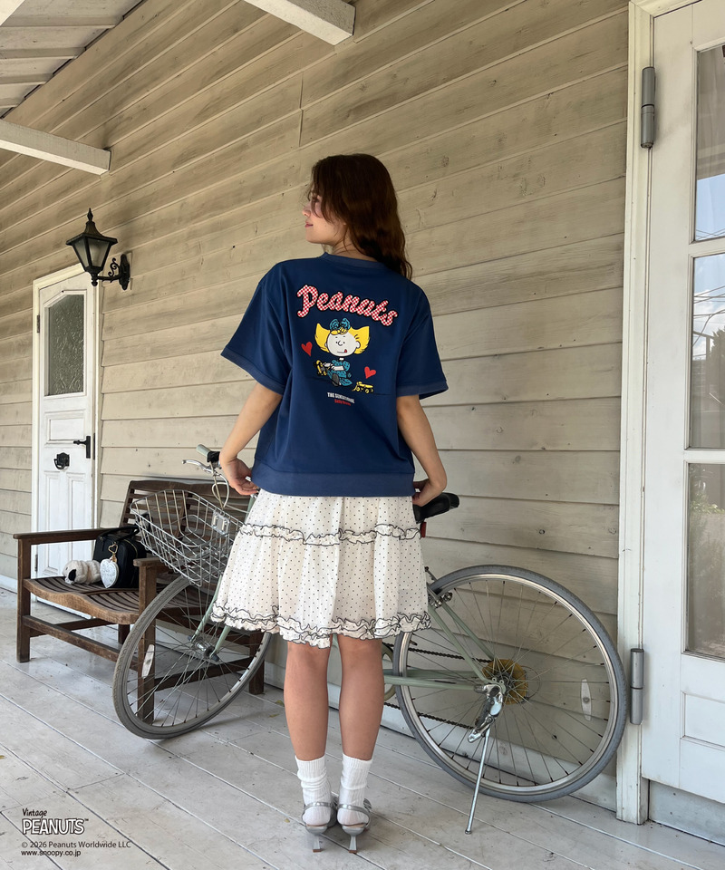 【PEANUT】アップリケTシャツ 詳細画像 ネイビー 11