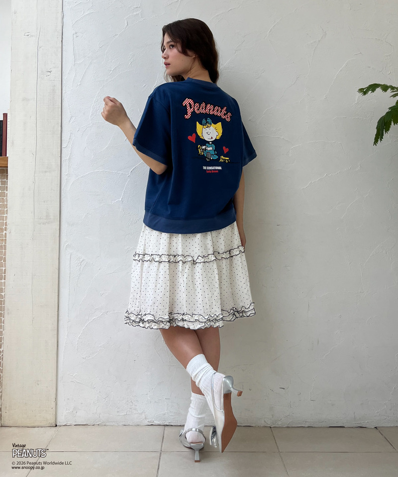 【PEANUT】アップリケTシャツ 詳細画像 ネイビー 5