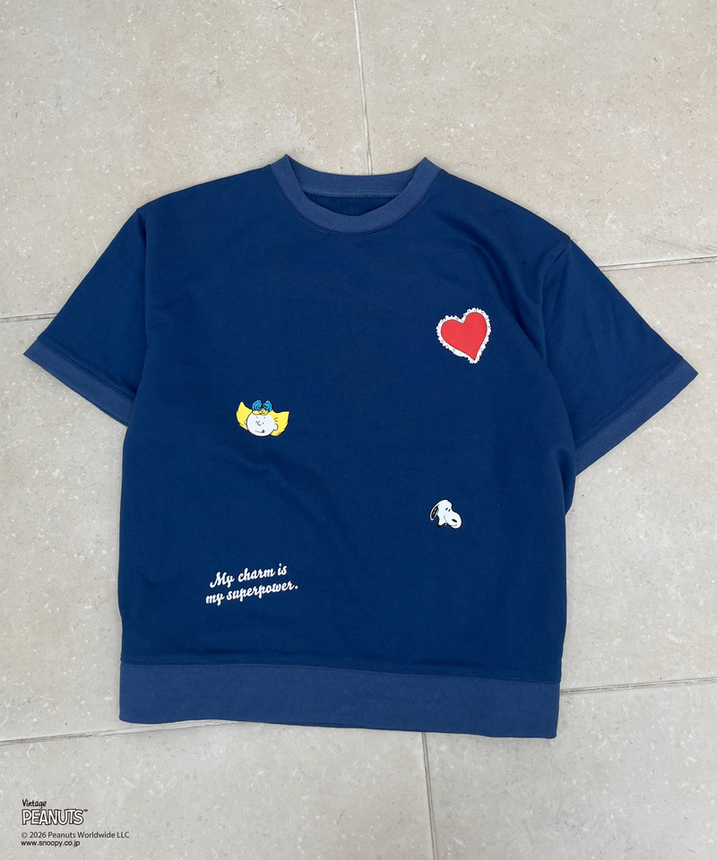 【PEANUT】アップリケTシャツ 詳細画像 ネイビー 7