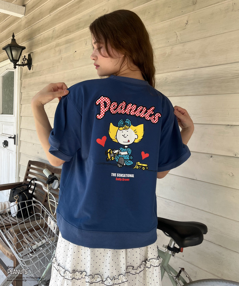 【PEANUT】アップリケTシャツ 詳細画像 ネイビー 8