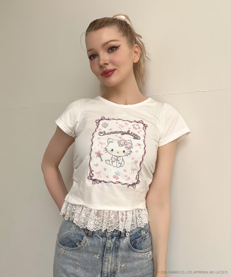 【CHARMMY KITTY】RIBBON TEE 詳細画像 オフホワイト 6