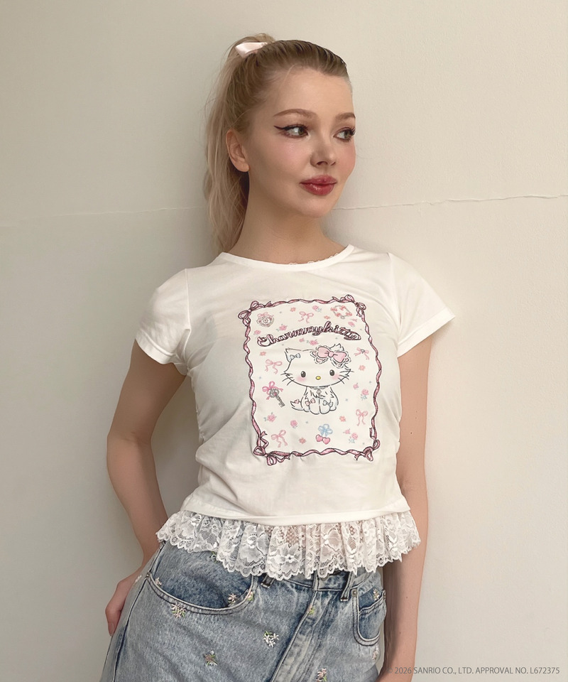 【CHARMMY KITTY】RIBBON TEE 詳細画像 オフホワイト 7
