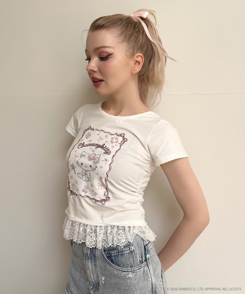 【CHARMMY KITTY】RIBBON TEE 詳細画像 オフホワイト 9
