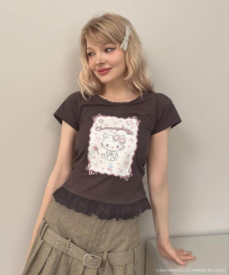 【CHARMMY KITTY】RIBBON TEE 詳細画像 ブラック 2