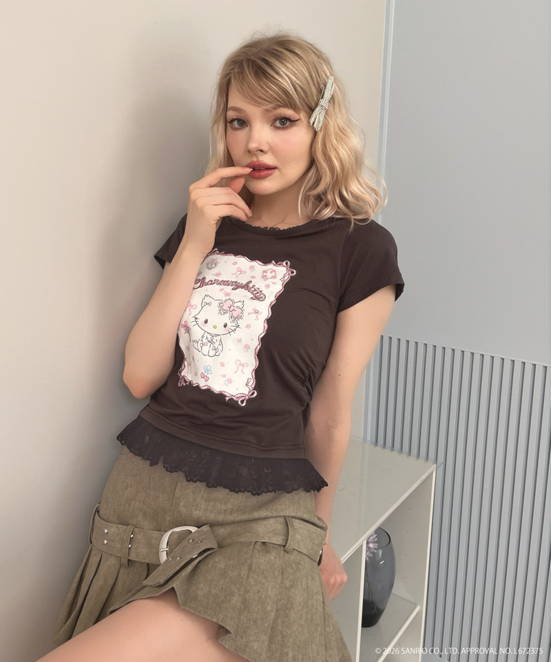 【CHARMMY KITTY】RIBBON TEE 詳細画像 ブラック 5