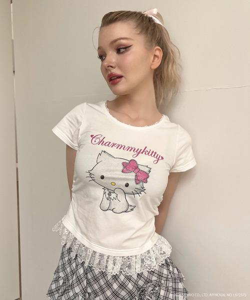 【CHARMMY KITTY】GLITTER TEE 詳細画像