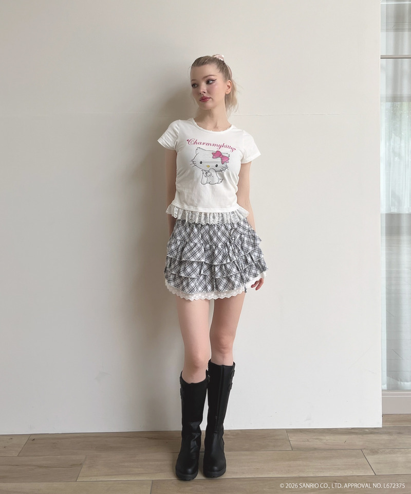 【CHARMMY KITTY】GLITTER TEE 詳細画像 オフホワイト 10