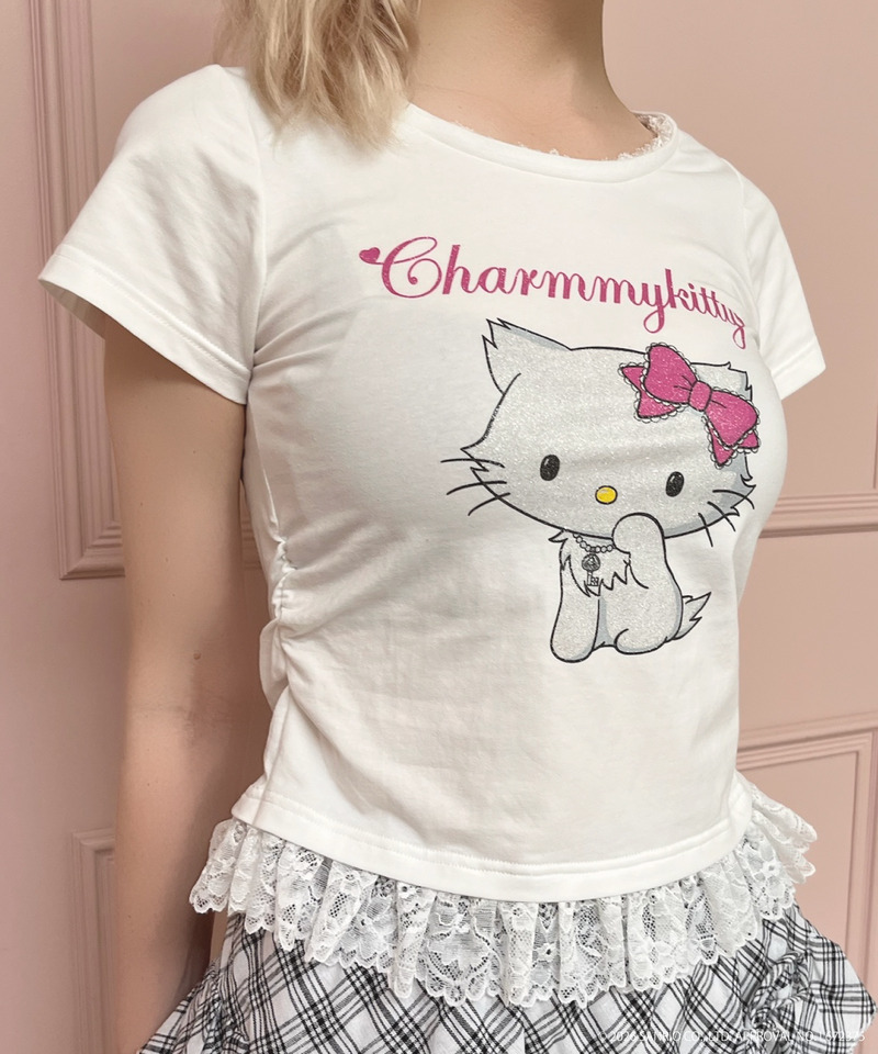 【CHARMMY KITTY】GLITTER TEE 詳細画像 オフホワイト 2