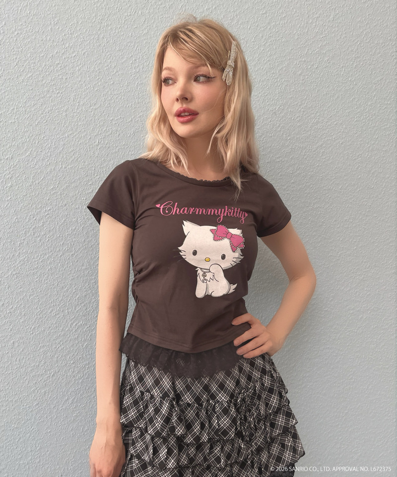【CHARMMY KITTY】GLITTER TEE 詳細画像 ブラック 11