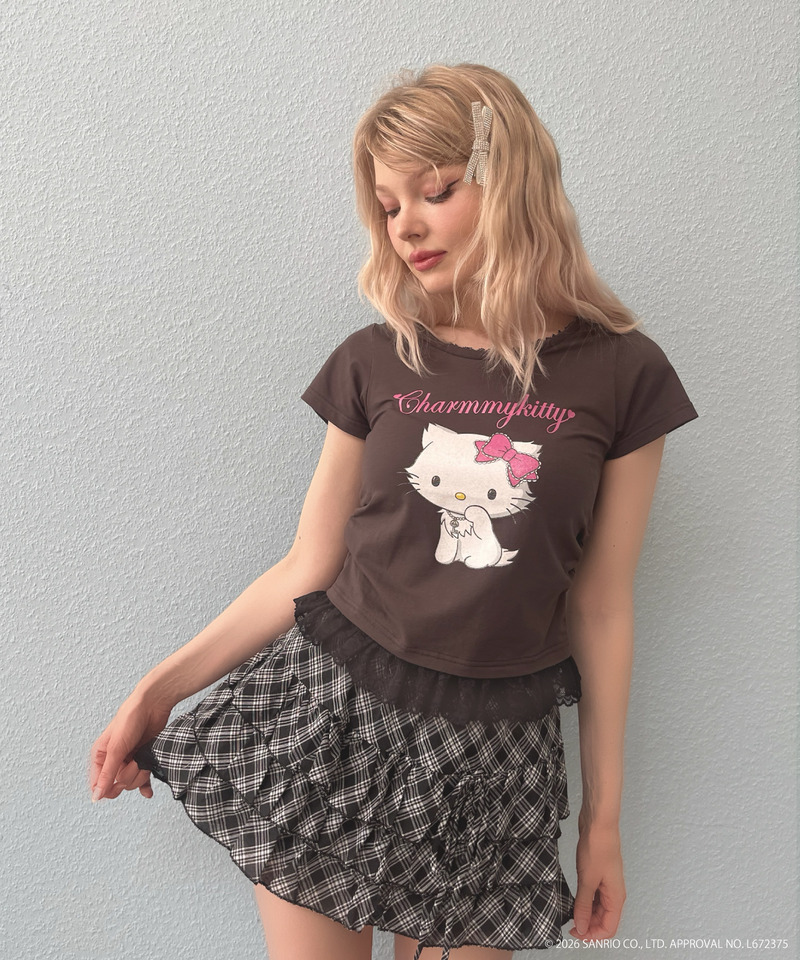 【CHARMMY KITTY】GLITTER TEE 詳細画像 ブラック 12
