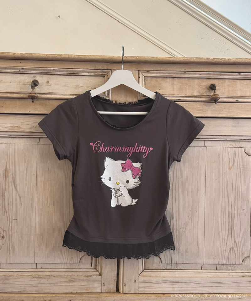 【CHARMMY KITTY】GLITTER TEE 詳細画像 ブラック 13