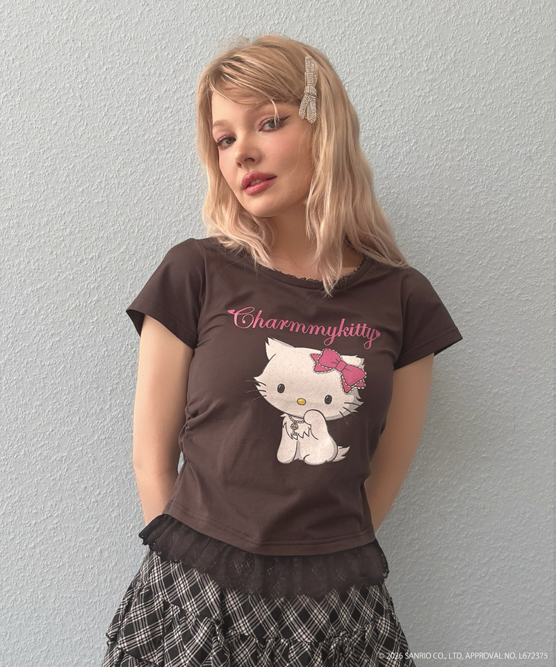 【CHARMMY KITTY】GLITTER TEE 詳細画像 ブラック 6