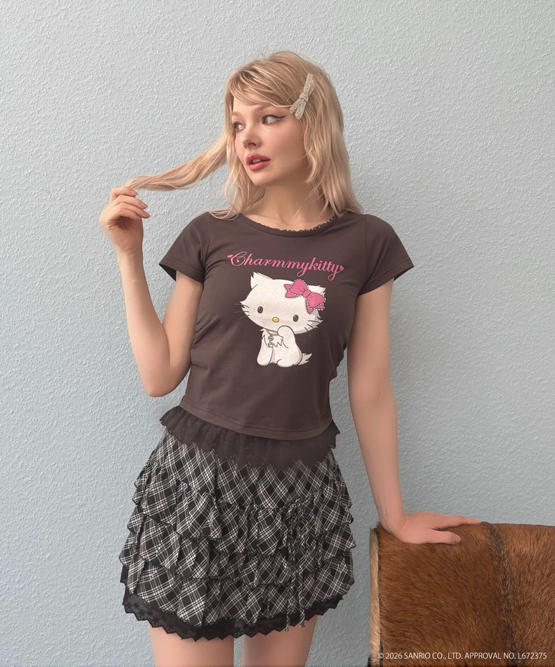 【CHARMMY KITTY】GLITTER TEE 詳細画像 ブラック 7