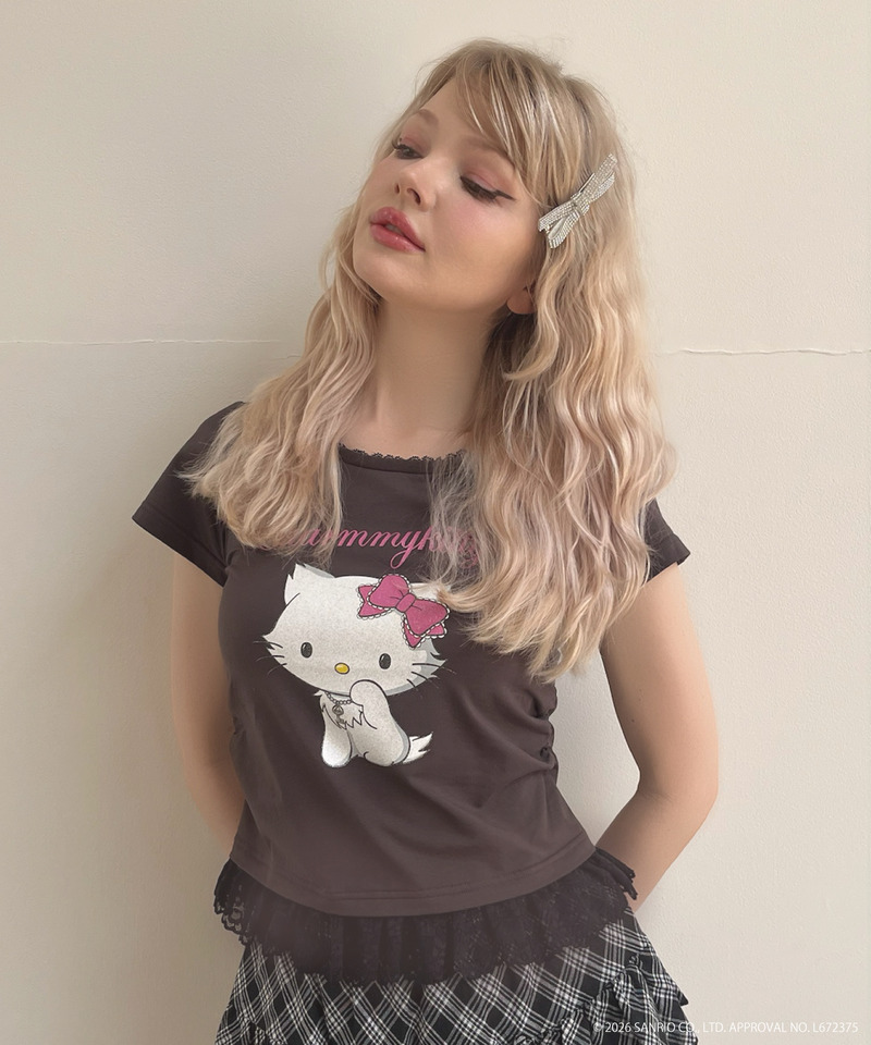 【CHARMMY KITTY】GLITTER TEE 詳細画像 ブラック 9