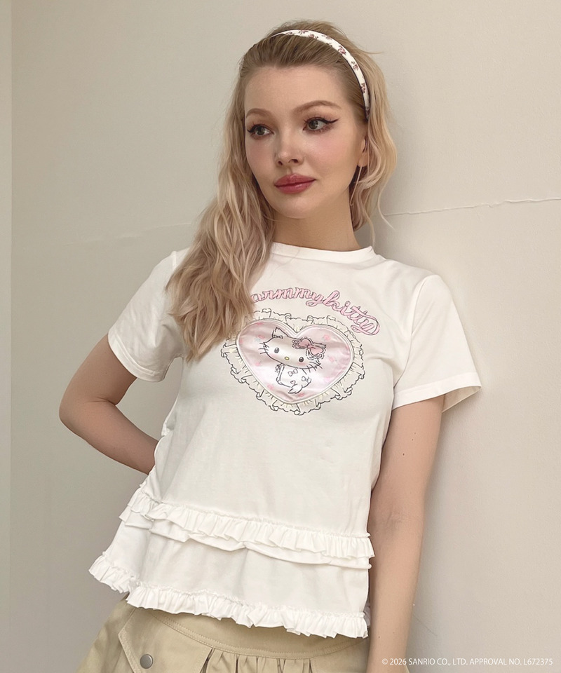 【CHARMMY KITTY】HEART TEE 詳細画像 オフホワイト 2