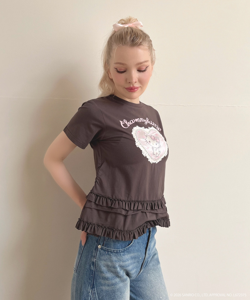 【CHARMMY KITTY】HEART TEE 詳細画像 ブラック 11
